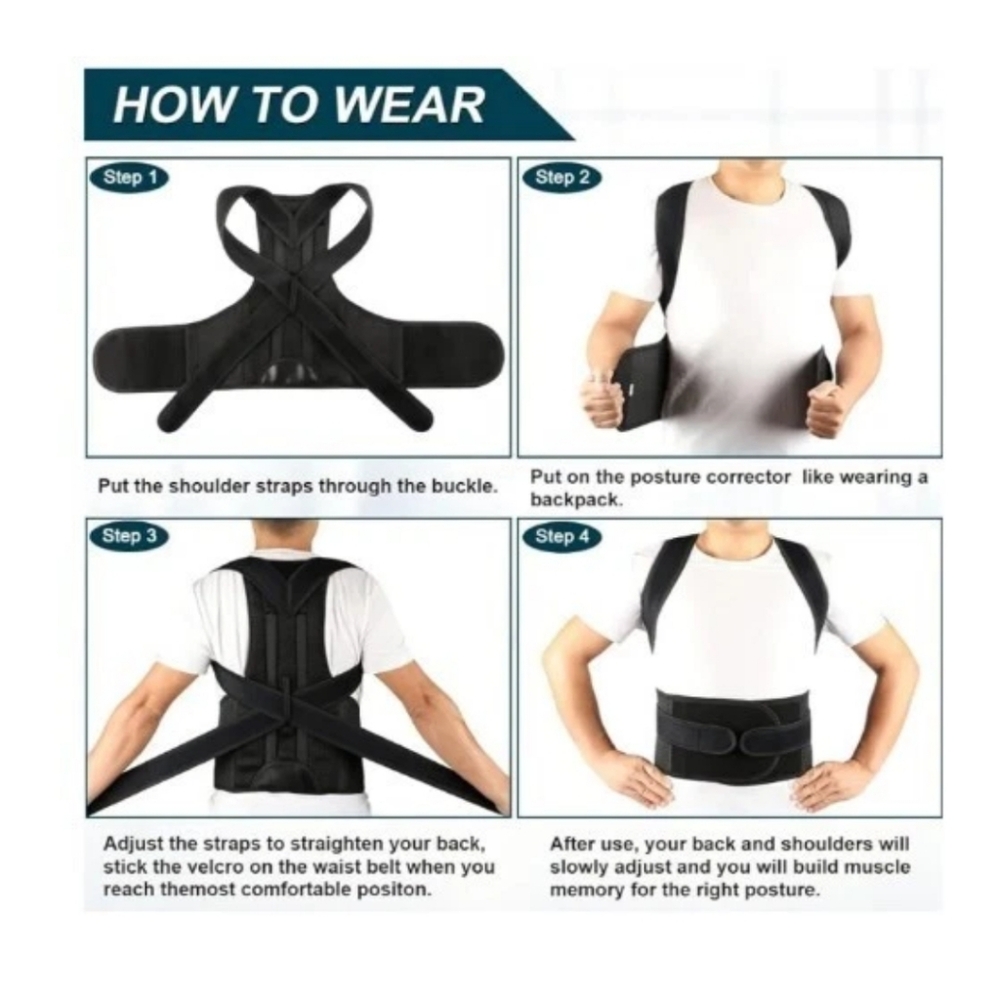 Adjustable Back Support Posture Corrector For Upp… - image 1